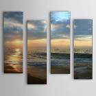 Hand Painted Oil Painting Landscape Sea Set of 4 with Stretched Frame 1307-LS0106 