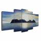 Hand-painted Landscape Oil Painting with Stretched Frame - Set of 5 