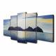 Hand-painted Landscape Oil Painting with Stretched Frame - Set of 5 