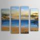 Hand Painted Oil Painting Landscape Sea Set of 4 with Stretched Frame 1307-LS0107 