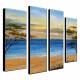 Hand Painted Oil Painting Landscape Sea Set of 4 with Stretched Frame 1307-LS0107 