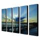 Hand Painted Oil Painting Landscape Sea Bridge Set of 5 with Stretched Frame 1307-LS0111 