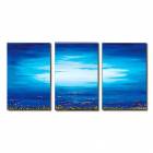 Hand-painted Abstract Oil Painting with Stretched Frame - Set of 3 