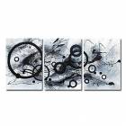 Hand-painted Abstract Oil Painting with Stretched Frame - Set of 3 