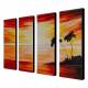 Hand Painted Oil Painting Landscape Sea with Stretched Frame Set of 4 1306-LS0329 