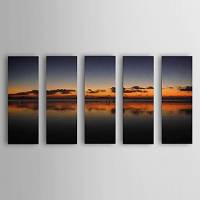 Hand Painted Oil Painting Landscape Sea with Stretched Frame Set of 5 1306-LS0322 