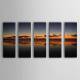 Hand Painted Oil Painting Landscape Sea with Stretched Frame Set of 5 1306-LS0322 