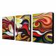 Hand Painted Oil Painting Abstract Set of 3 with Stretched Frame 1307-AB0603 