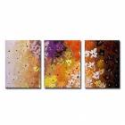 Hand-painted Floral Oil Painting with Stretched Frame - Set of 3 