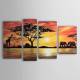 Hand-painted Landscape Oil Painting with Stretched Frame - Set of 4 