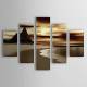 Hand Painted Oil Painting Landscape Beach Set of 5 with Stretched Frame 1307-LS0113 