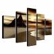 Hand Painted Oil Painting Landscape Beach Set of 5 with Stretched Frame 1307-LS0113 