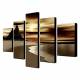 Hand Painted Oil Painting Landscape Beach Set of 5 with Stretched Frame 1307-LS0113 