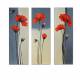 Hand-painted Floral Oil Painting with Stretched Frame - Set of 3 