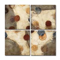 Hand-painted Abstract Oil Painting with Stretched Frame 