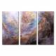 Hand-painted Abstract Oil Painting with Stretched Frame - Set of 3 