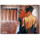 Hand-painted People Oil Painting with Stretched Frame 
