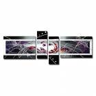Hand-painted Abstract Oil Painting with Stretched Frame - Set of 4 