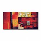 Hand-painted Abstract Oil Painting with Stretched Frame 