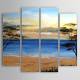 Hand-painted Oil Painting Landscape Beach Set of 4 1302-LS0222 