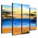 Hand-painted Oil Painting Landscape Beach Set of 4 1302-LS0222 
