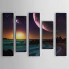 Hand Painted Oil Painting Landscape Sea Set of 5 with Stretched Frame 1307-LS0112 