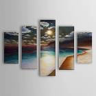 Hand Painted Oil Painting Landscape Sea Set of 5 with Stretched Frame 1307-LS0114 