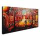 Hand-painted Abstract Oil Painting with Stretched Frame 