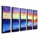 Hand Painted Oil Painting Landscape Sea with Stretched Frame Set of 5 1306-LS0324 