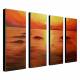 Hand Painted Oil Painting Landscape Sea with Stretched Frame Set of 4 1306-LS0330 