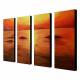 Hand Painted Oil Painting Landscape Sea with Stretched Frame Set of 4 1306-LS0330 