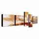 Hand-painted Abstract Oil Painting with Stretched Frame - Set of 5 