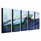 Hand Painted Oil Painting Landscape Sea with Stretched Frame Set of 5 1306-LS0325 