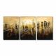 Hand-painted Abstract Oil Painting with Stretched Frame - Set of 3 