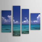 Hand Painted Oil Painting Landscape Sea Set of 4 with Stretched Frame 1307-LS0108 