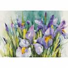 Printed Art Floral Purple Irises by Annelein Beukenkamp 