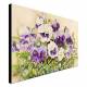 Printed Art Floral White and Purple Pansies by Joanne Porter 
