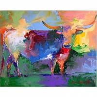 Printed Art Animal Bull by Richard Wallich 