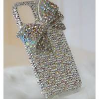 Cute Bow Women Girls Case Luxury Bling Glitter Diamond Shiny Crystal Rhinestone Sparkle Phone Cover Case For iPhone 15